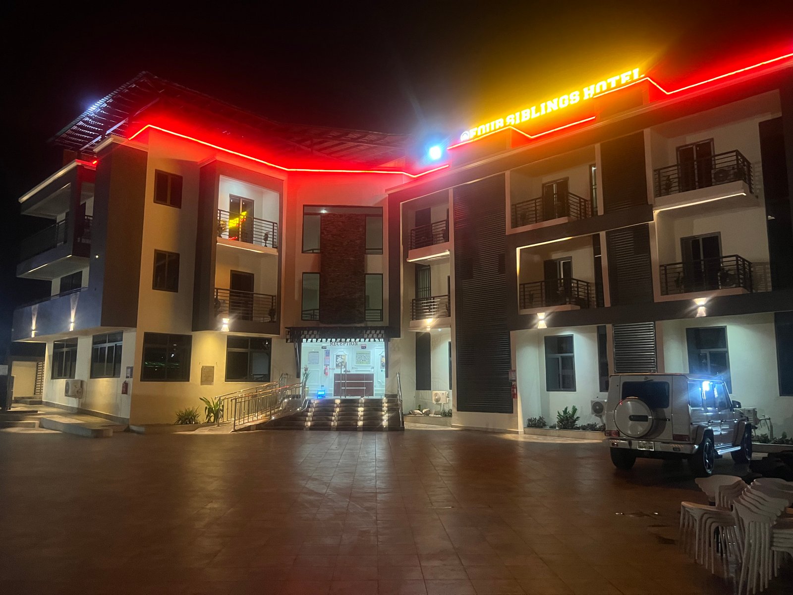 Our Main Entrance at Night